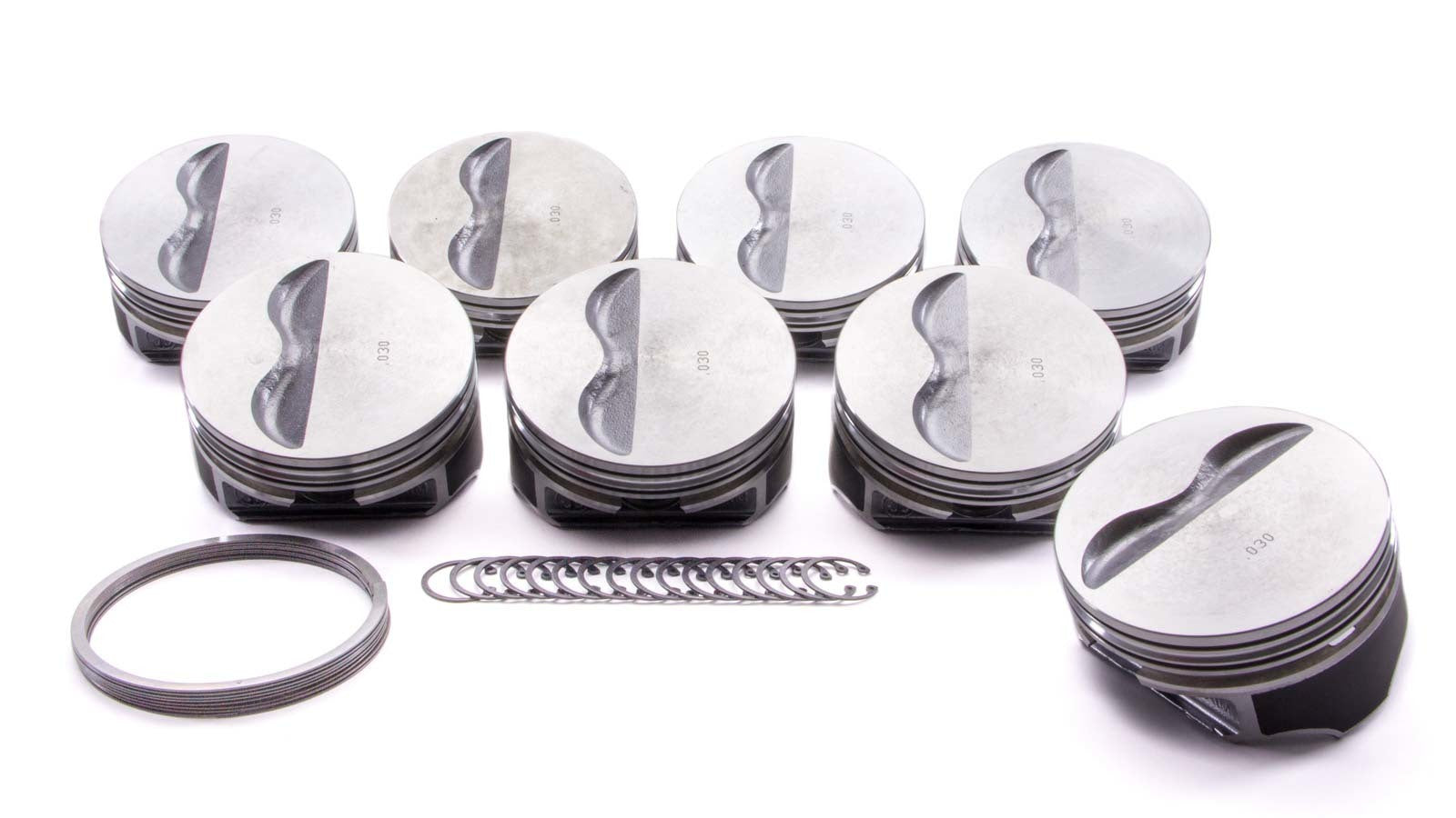 Silvolite 9908HC.030 SBC Flat Top Piston Set 4.030 Bore -5cc Silvolite 9908HC.030