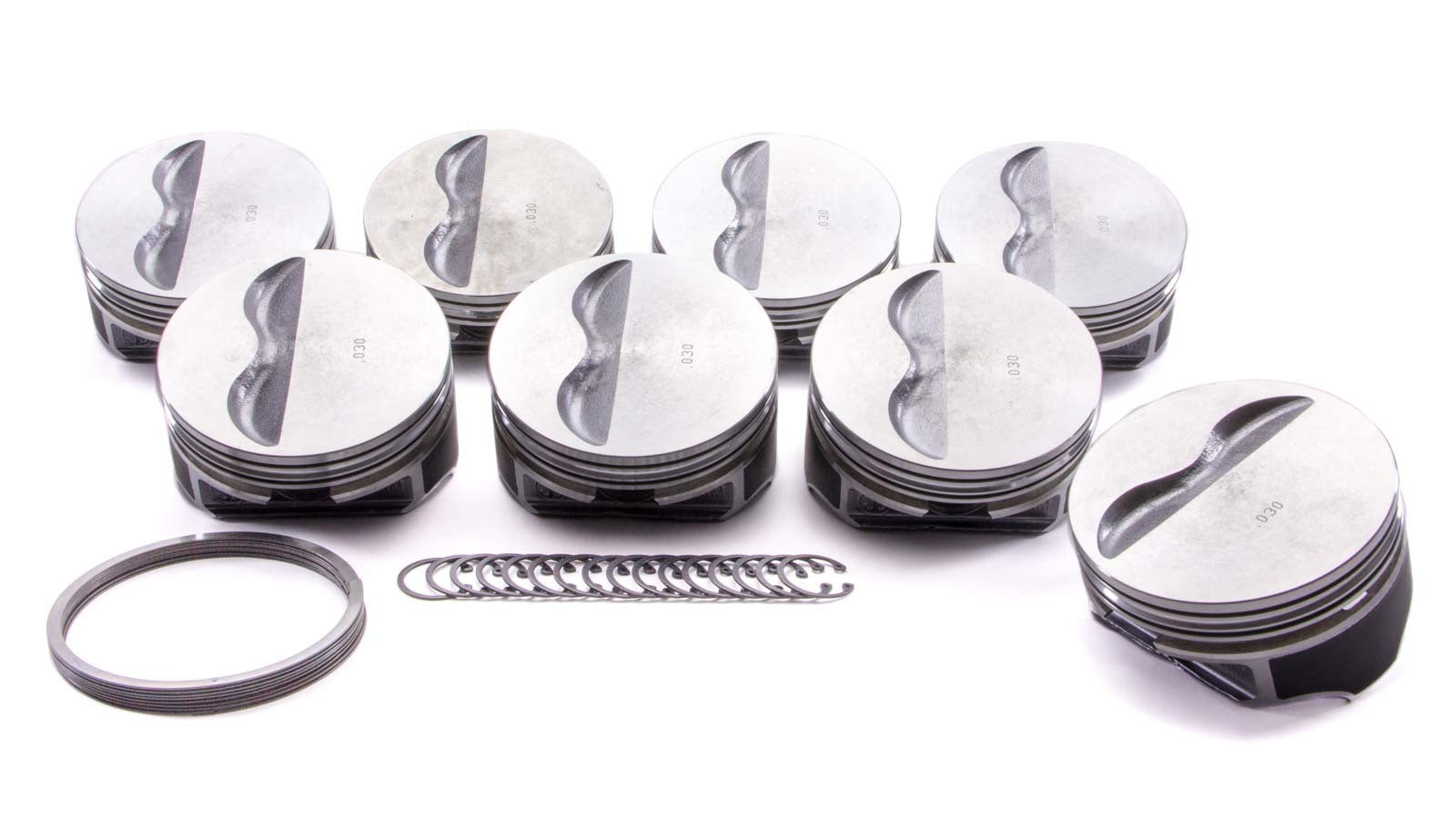 Silvolite 9909HC.030 SBC F/T Piston Set 4.030 Bore -5cc Silvolite 9909HC.030
