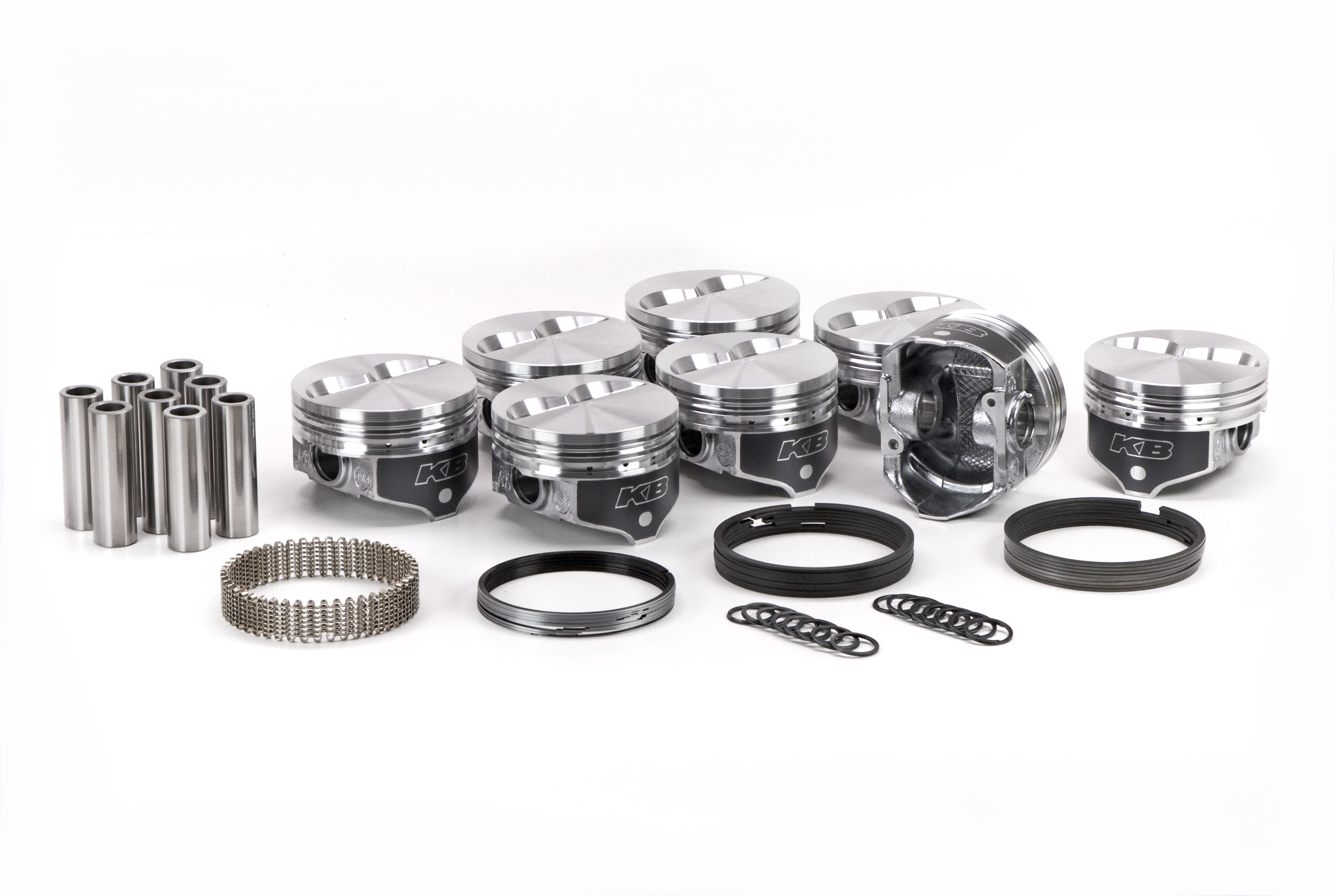Silvolite KB134KTM.040 SBC Flat Top Piston Set 4.040 Bore w/Rings Silvolite KB134KTM.040