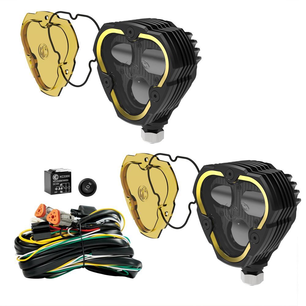 KC HiLiTES 284 Flex Era 3 Dual Mode SAE Fog Light Kit Pair KC HiLiTES 284