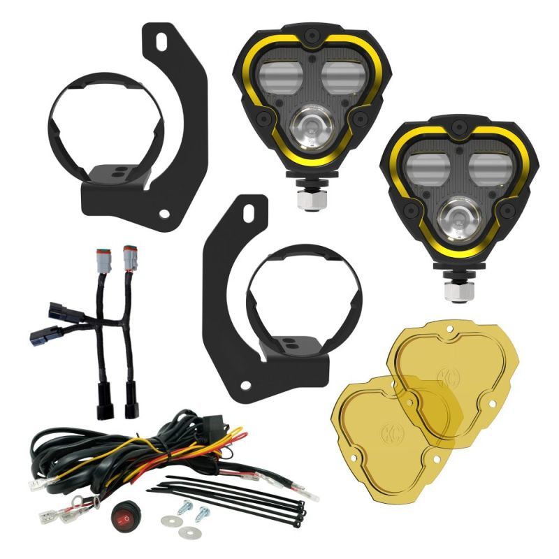 KC HiLiTES 97149 Flex Era 3 Dual Mode SAE Fog Light Kit Pair KC HiLiTES 97149