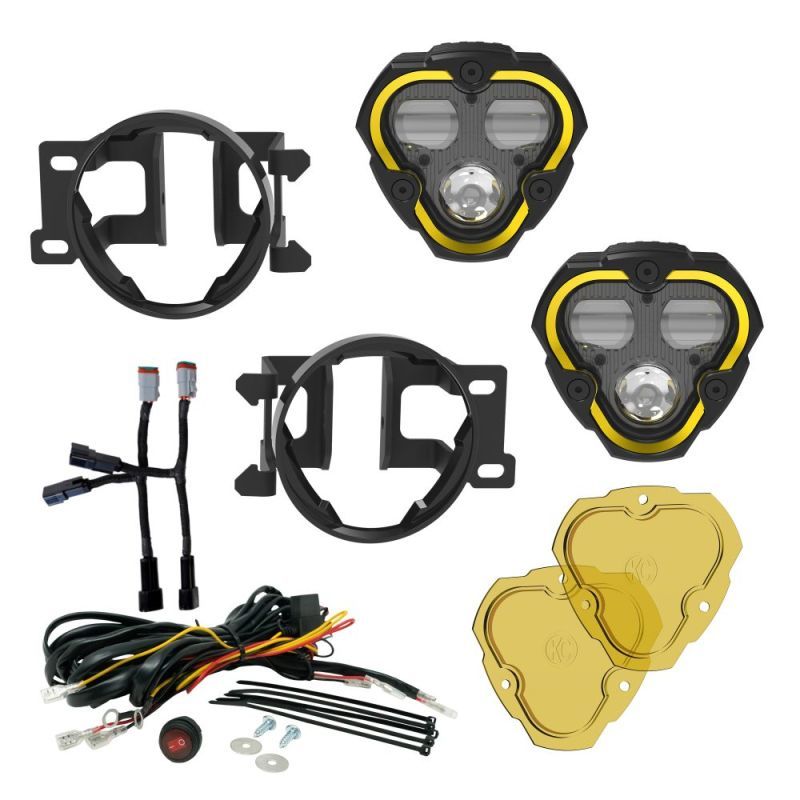 KC HiLiTES 97154 Flex Era 3 Dual Mode SAE Fog Light Kit Pair KC HiLiTES 97154