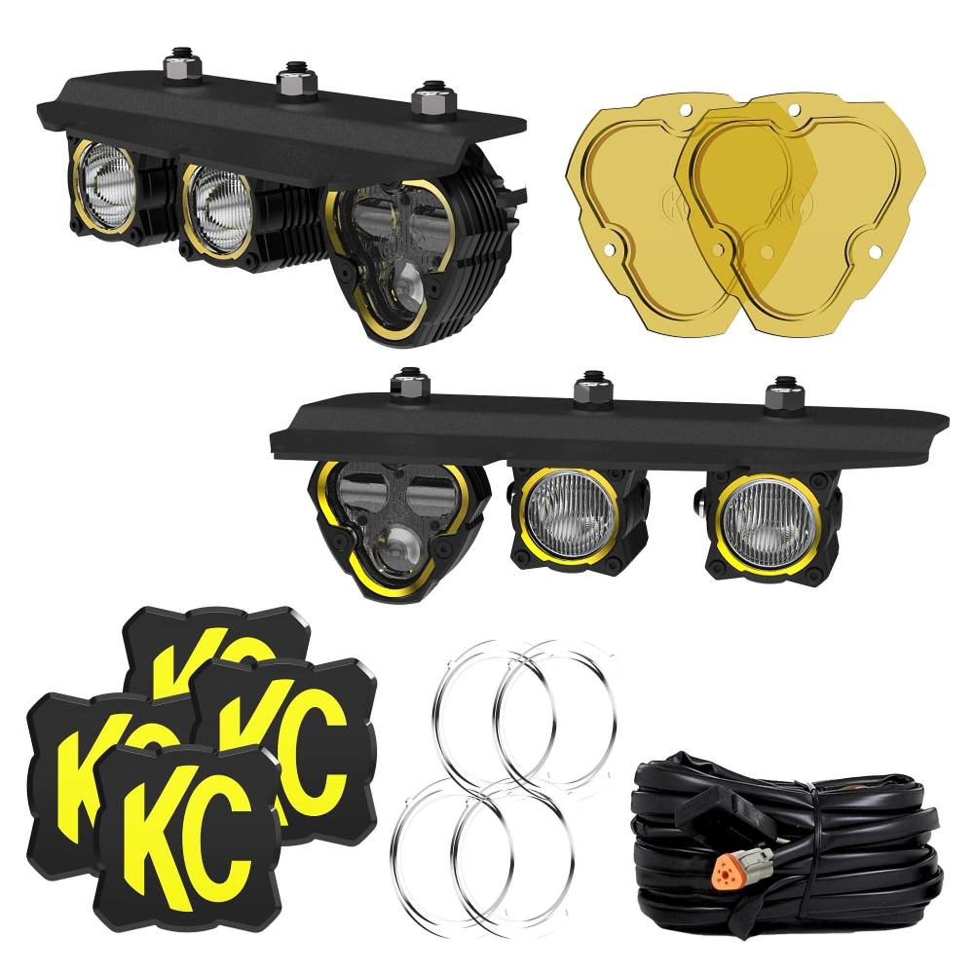 KC HiLiTES 97168 Three Light Fog Pocket Kit 21-   Ford Bronco KC HiLiTES 97168