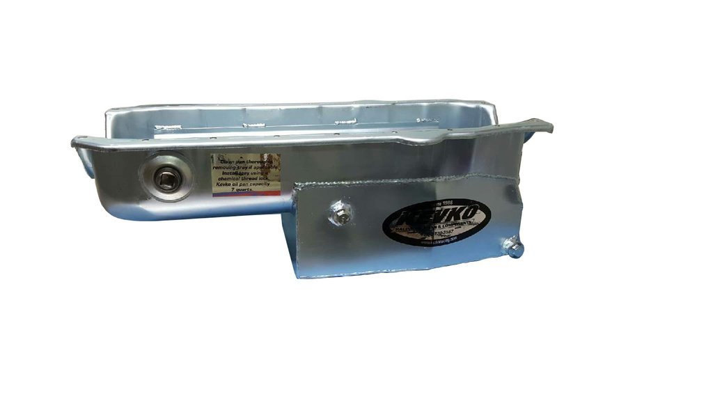 Kevko Racing Oil Pans and Components 1090 SBC Oil Pan Modified 7qt LH Dipstick 57-79 Kevko Racing Oil Pans and Components 1090