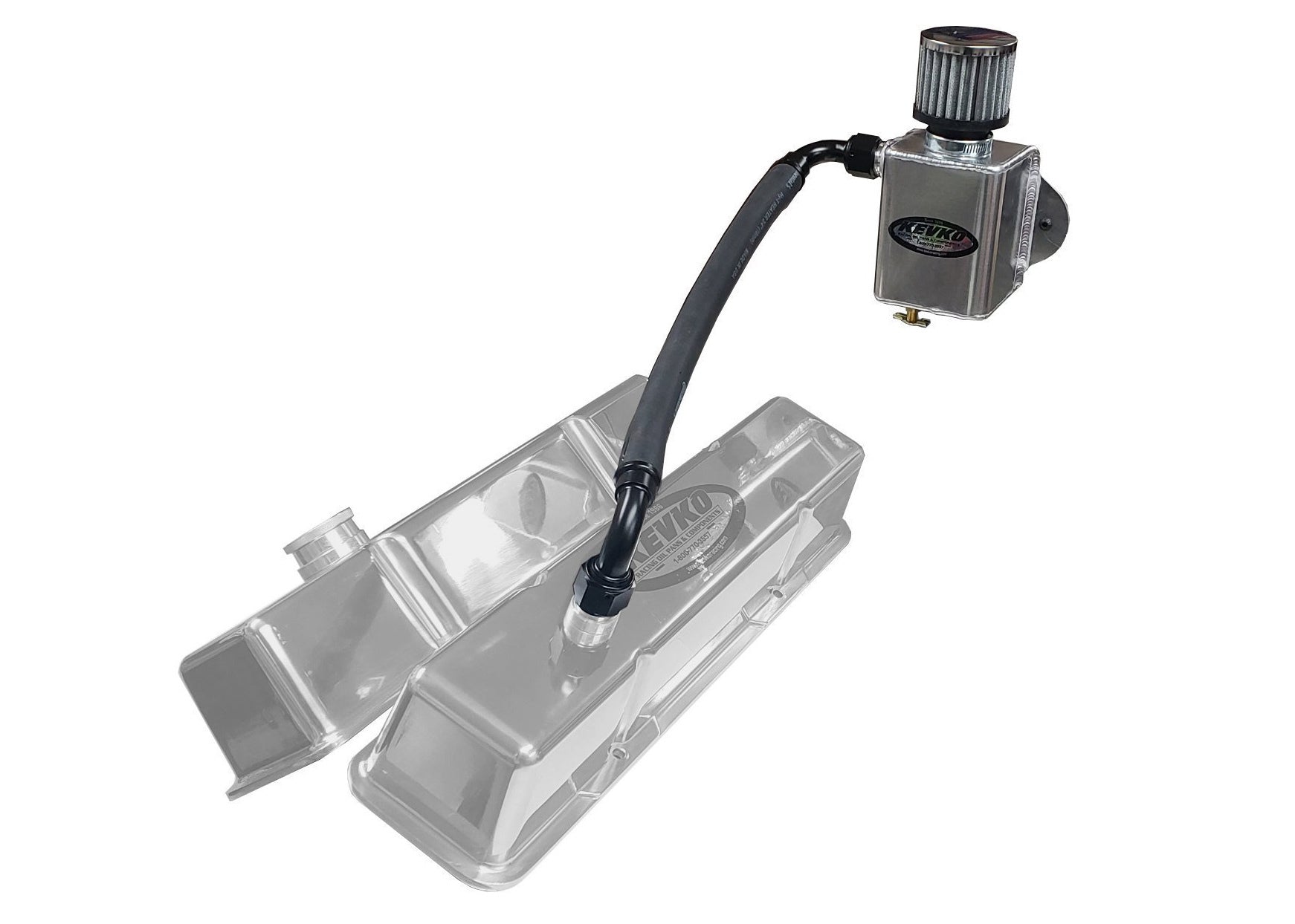 Kevko Racing Oil Pans and Components K9085-KIT Remote Breather Kit Only Non Slip On Valve Cover Kevko Racing Oil Pans and Components K9085-KIT