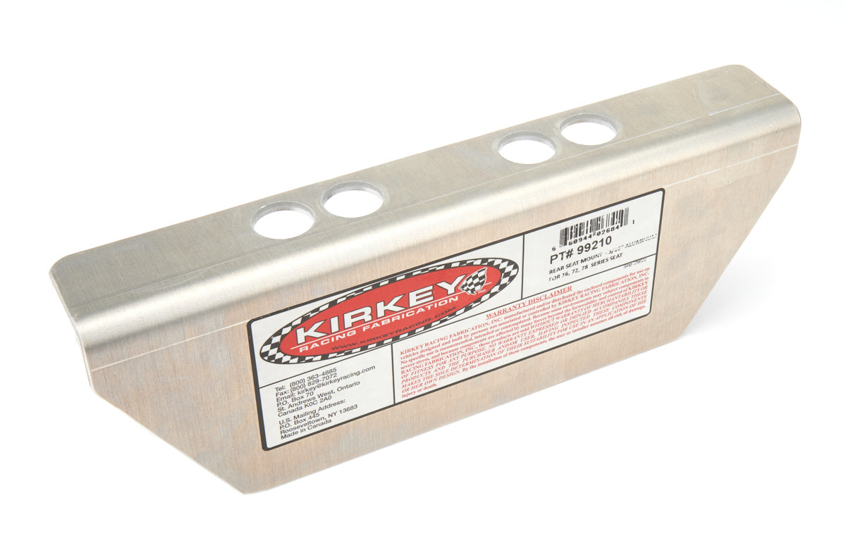 Kirkey 99210 Seat Mount Rear 3/16in Aluminum for 72/78/80 Kirkey 99210