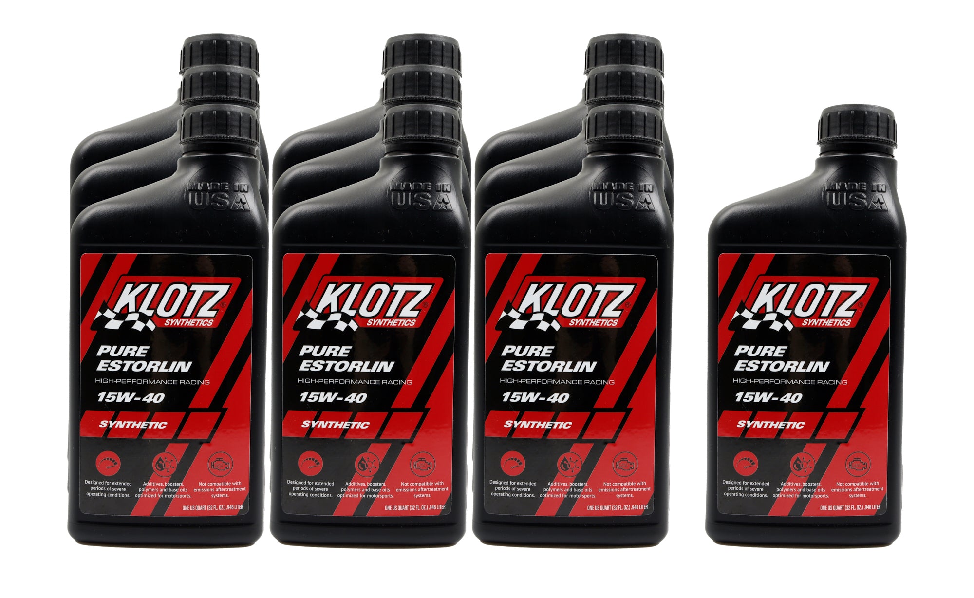 Klotz Oil KE-954 Pure Estorlin Synthetic Oil 15w40 Case 10x1 Qt Klotz Oil KE-954
