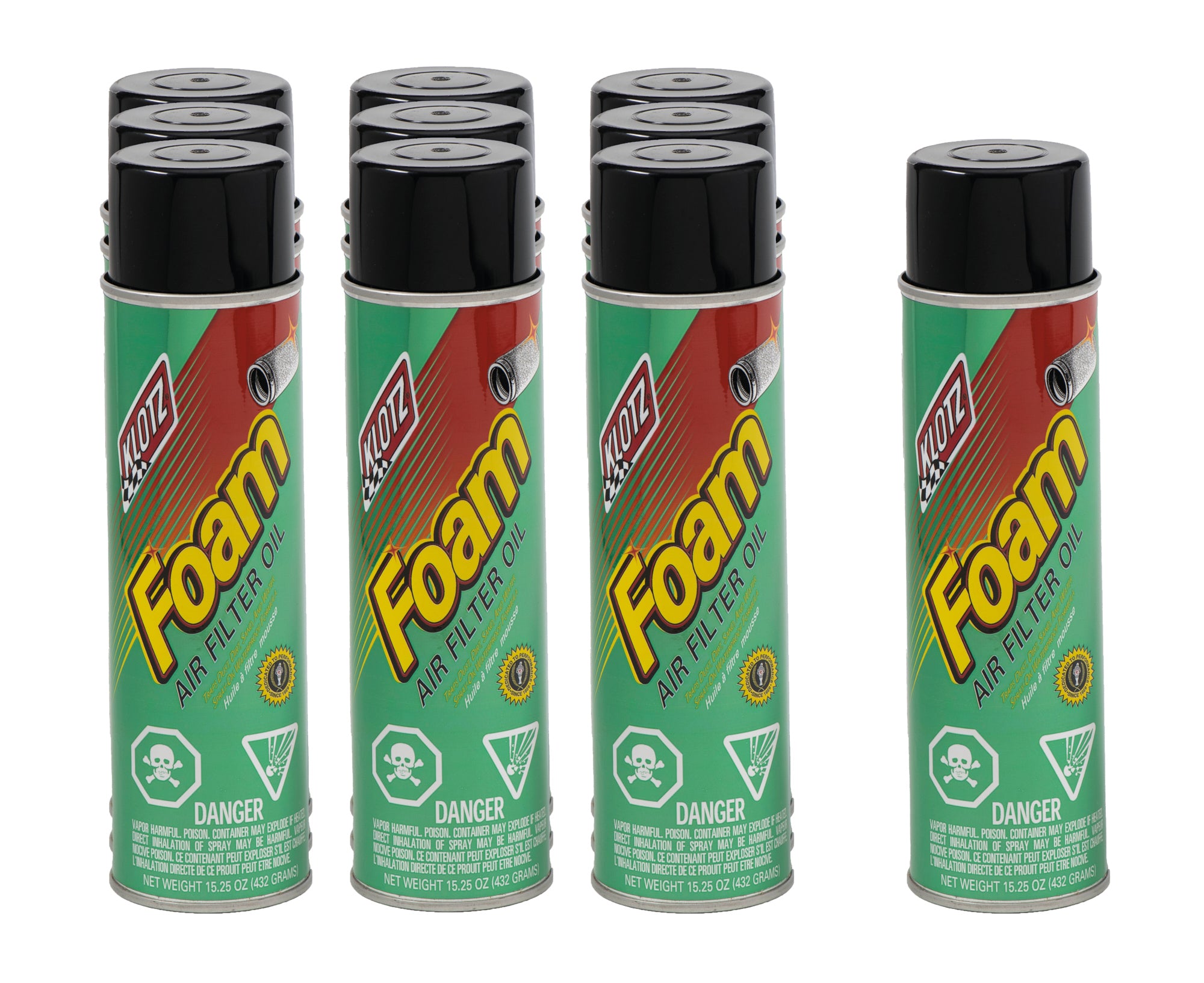 Klotz Oil KL-606-10 Foam Filter Oil Case 10 x 15.25 Oz. Klotz Oil KL-606-10