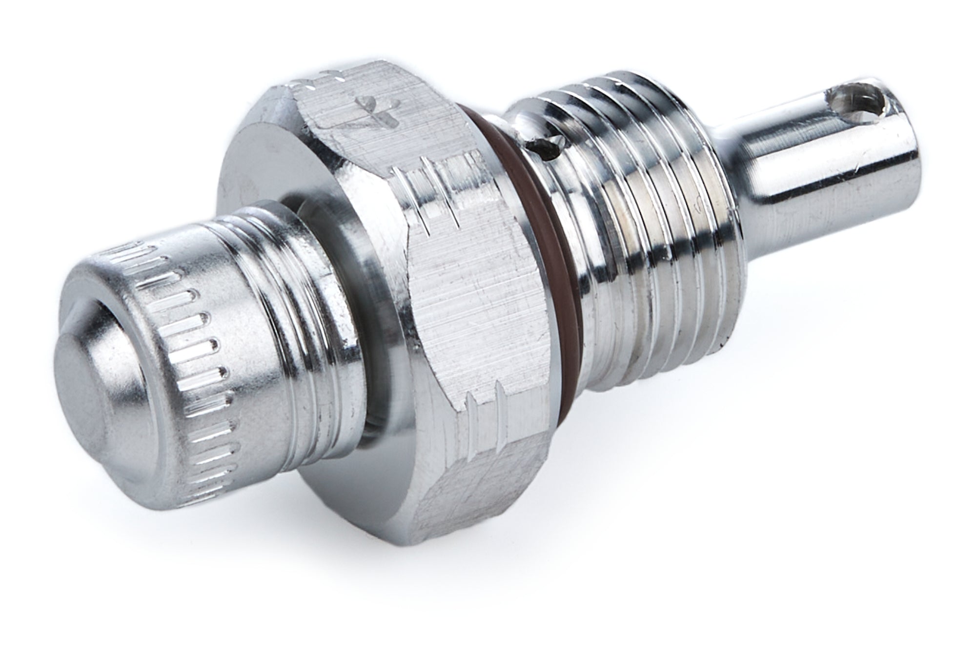 KRC Power Steering KRC 25304000 Alum Flow Valve -6AN Male ID - 4 KRC Power Steering KRC 25304000
