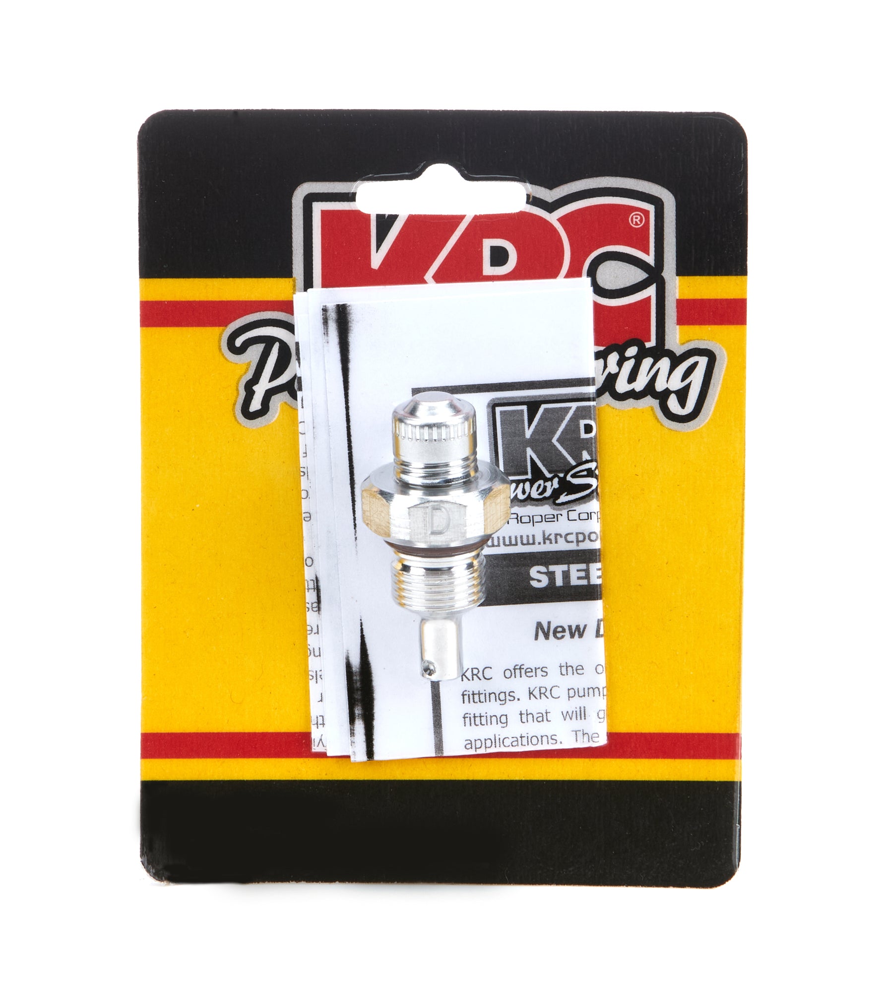 KRC Power Steering KRC 25311000 Alum Flow Valve -6AN Male ID - D KRC Power Steering KRC 25311000