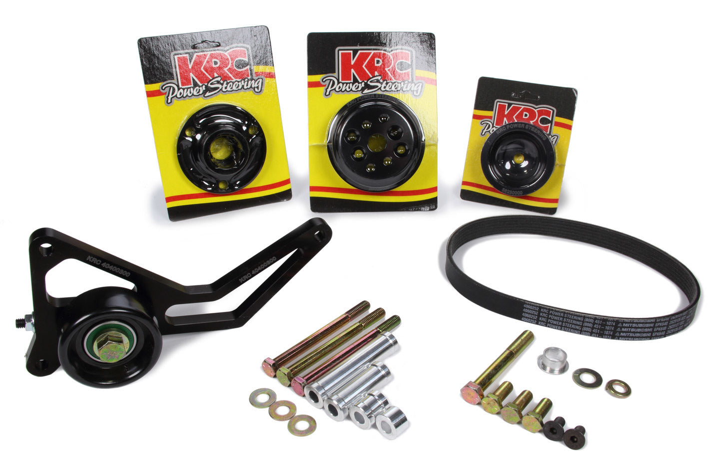 KRC Power Steering KRC 37453000 Pro Series Serpentine Pulley Kit 30% w/Idler KRC Power Steering KRC 37453000