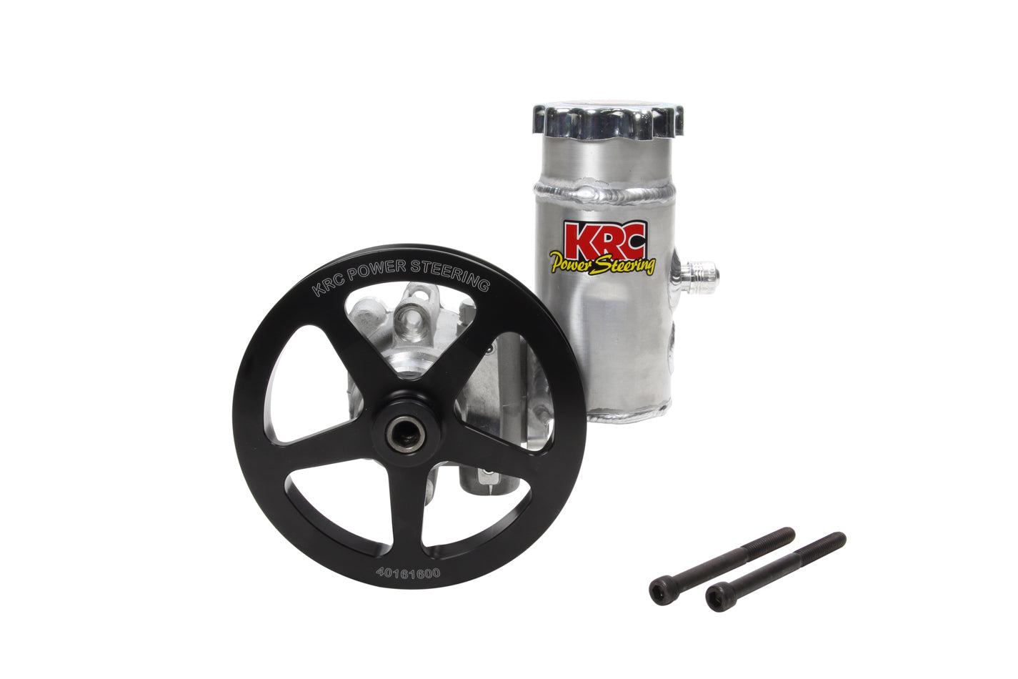 KRC Power Steering ESP 19610100 P/S Pump Elite w/ 6in V- Belt Pulley w/Reservoir KRC Power Steering ESP 19610100