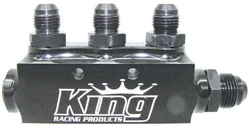 King Racing Products 1930 Fuel Block w/ Fittings King Racing Products 1930