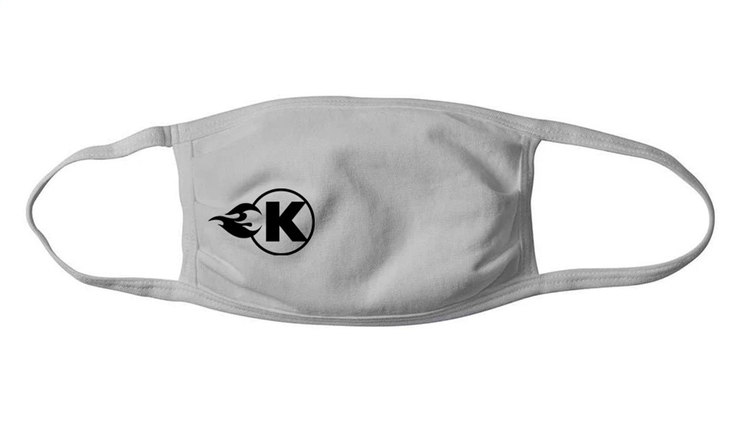 Kooks Custom Headers KW-100643 Kooks Grey Face Mask with Black K-Flame Logo Kooks Custom Headers KW-100643
