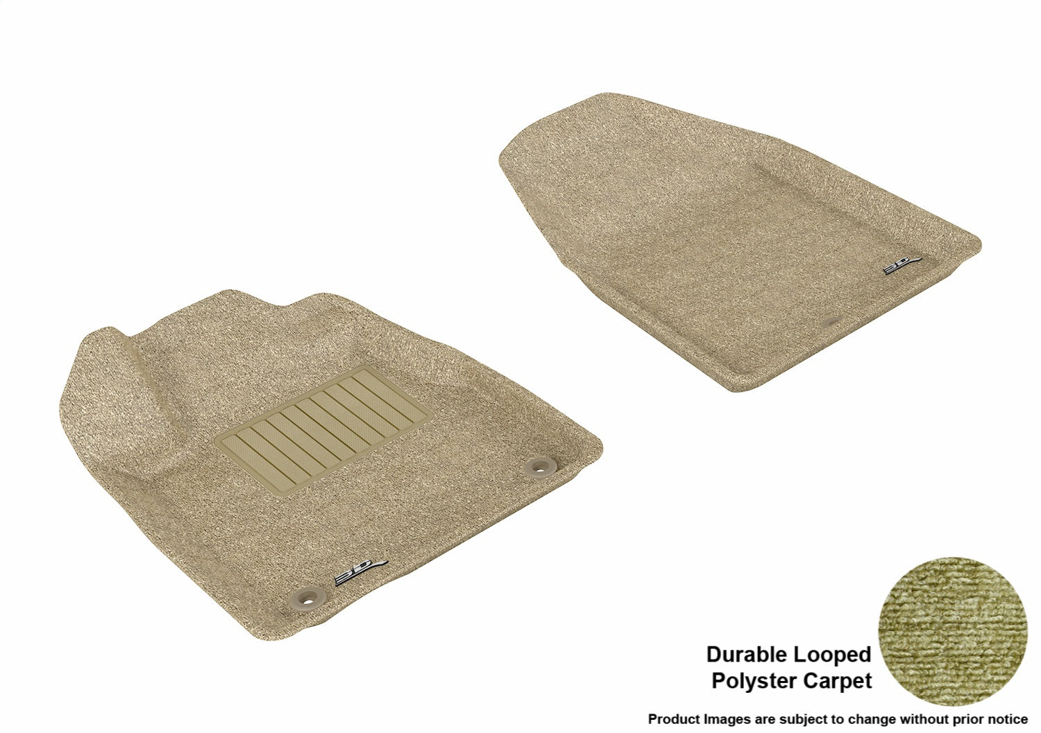 3D MAXpider L1AC00012202 CLASSIC Floor Mat; Tan; 2 pc.; Front; [Available While Supplies Last]; 3D MAXpider L1AC00012202