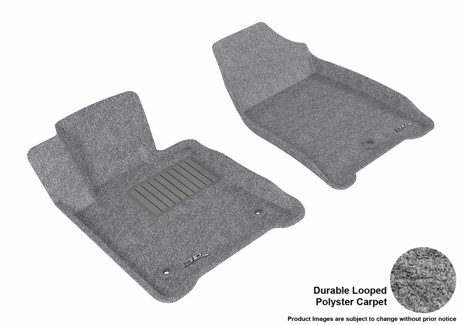 3D MAXpider L1AC00312201 CLASSIC Floor Mat; Gray; 2 pc.; Front; [Available While Supplies Last]; 3D MAXpider L1AC00312201