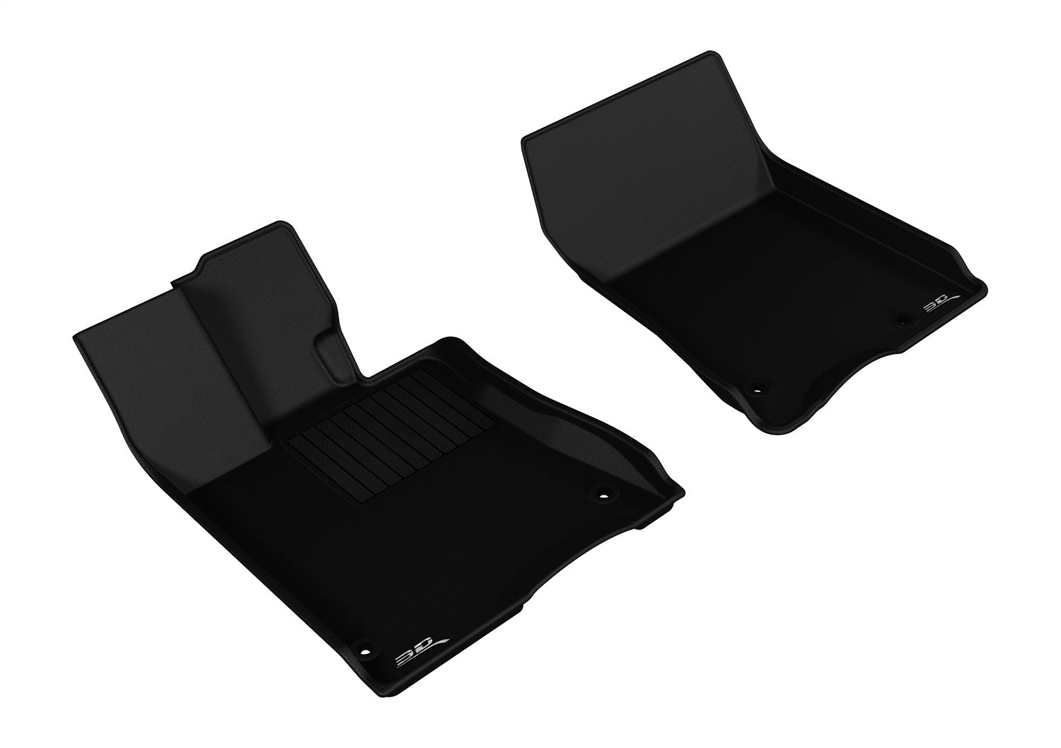 3D MAXpider L1AC00711509 KAGU Floor Mat; Black; 2 pc.; Front; [Available While Supplies Last]; 3D MAXpider L1AC00711509