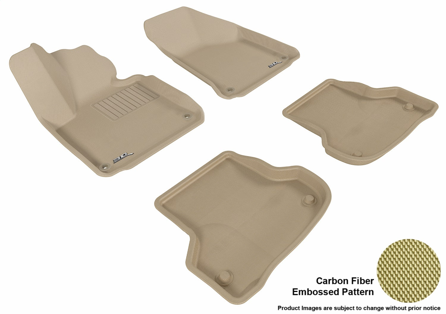 3D MAXpider L1AD00501502 KAGU Floor Mat; Tan; 4 pc.; Front and Rear; [Available While Supplies Last]; 3D MAXpider L1AD00501502
