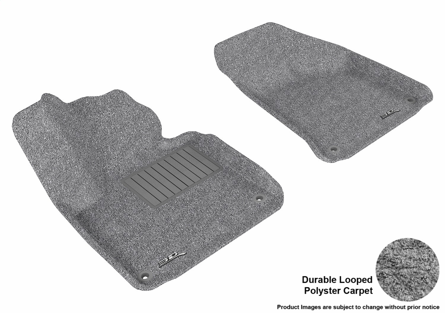 3D MAXpider L1AD00512201 CLASSIC Floor Mat; Gray; 2 pc.; Front; [Available While Supplies Last]; 3D MAXpider L1AD00512201
