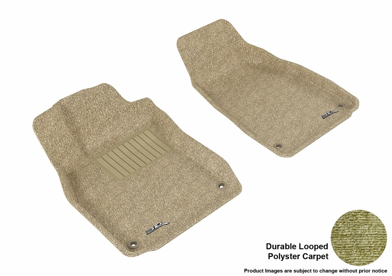 3D MAXpider L1AD00612202 CLASSIC Floor Mat; Tan; 2 pc.; Front; [Available While Supplies Last]; 3D MAXpider L1AD00612202