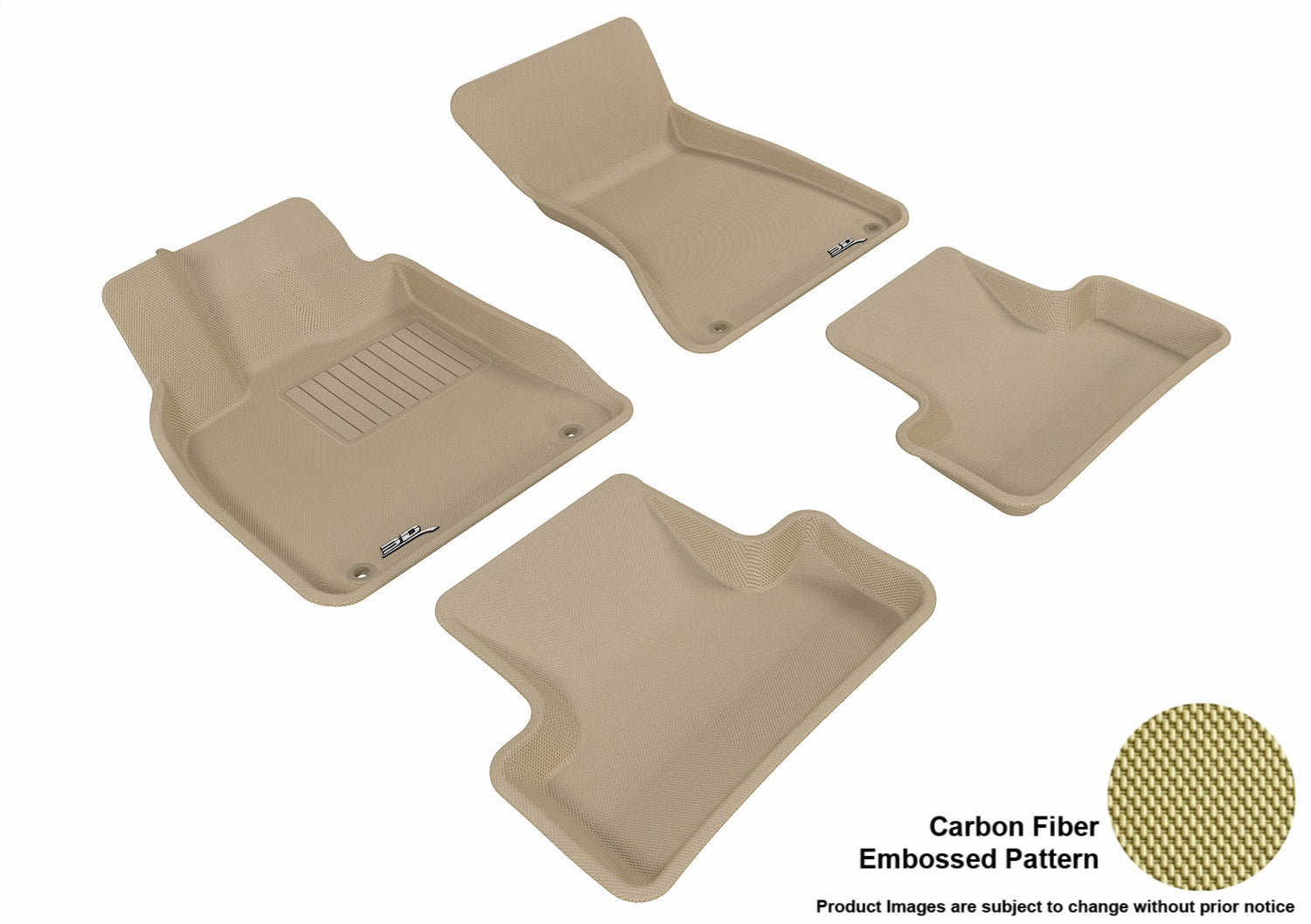 3D MAXpider L1AD00901502 KAGU Floor Mat; Tan; 4 pc.; Front and Rear; [Available While Supplies Last]; 3D MAXpider L1AD00901502