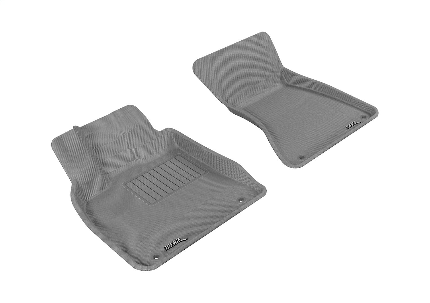 3D MAXpider L1AD00911501 KAGU Floor Mat; Gray; 2 pc.; Front; [Available While Supplies Last]; 3D MAXpider L1AD00911501