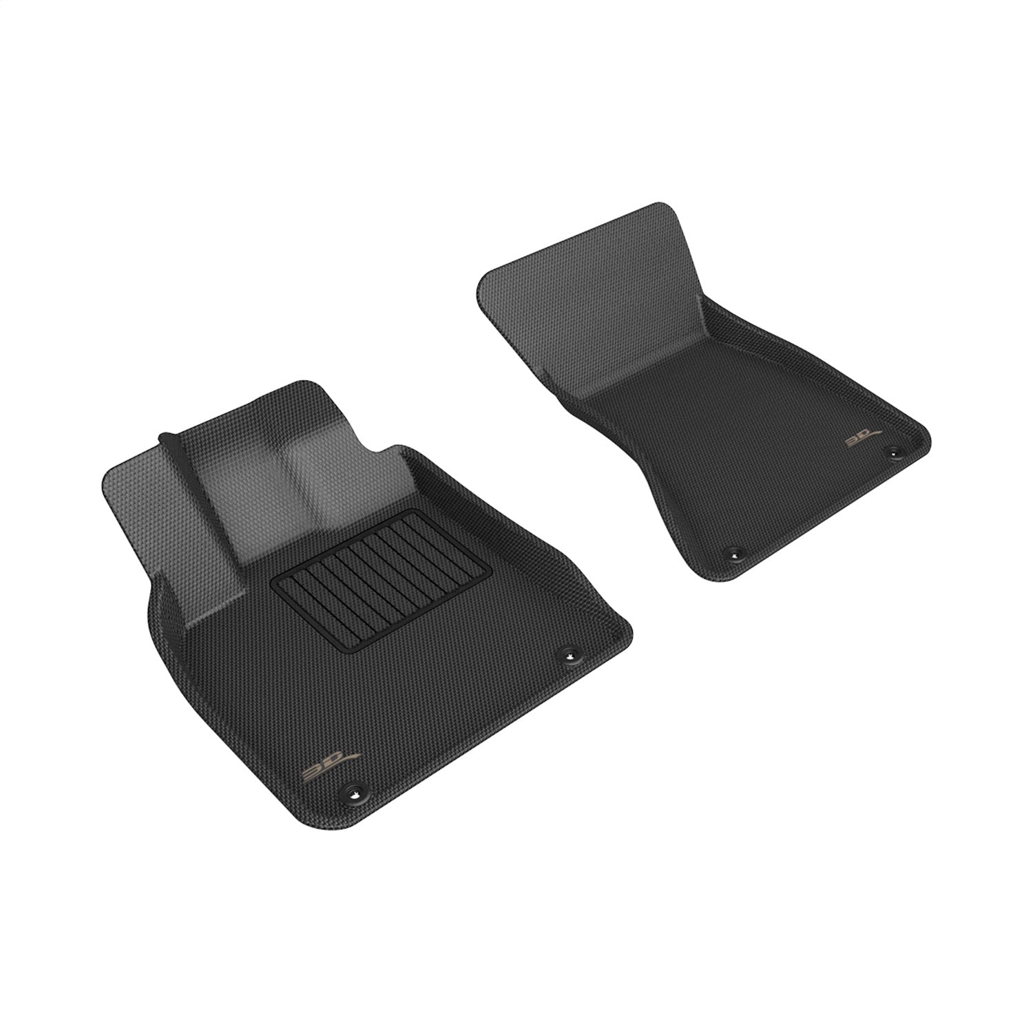 3D MAXpider L1AD00911509 KAGU Floor Mat; Black; 2 pc.; Front; 3D MAXpider L1AD00911509