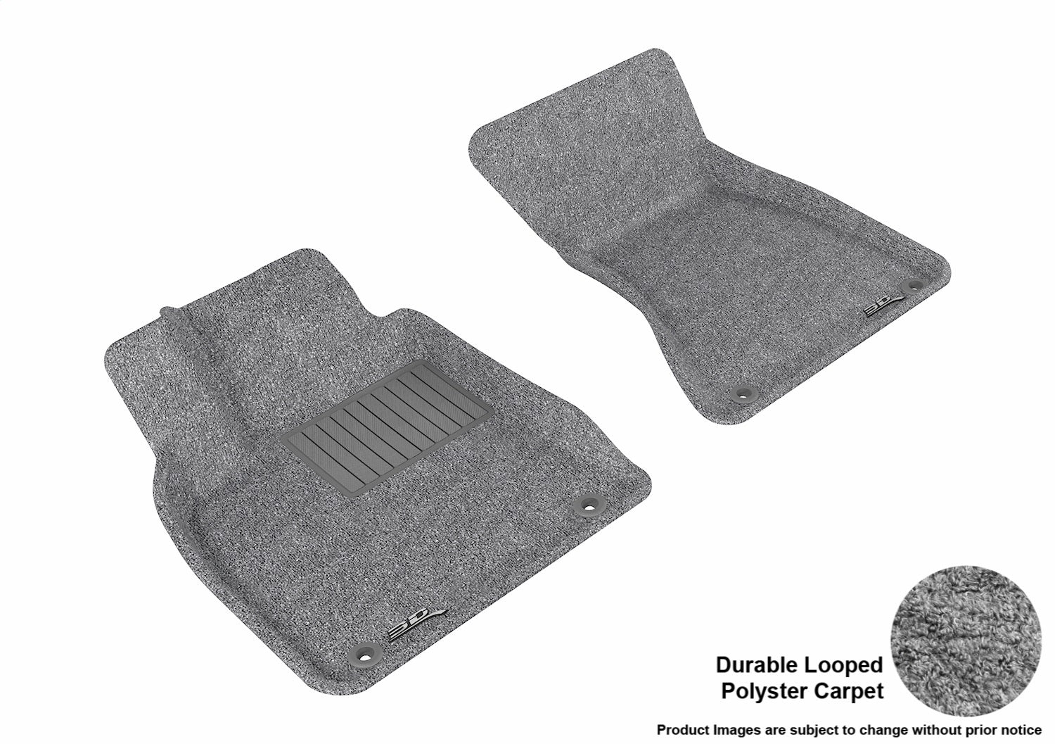 3D MAXpider L1AD00912201 CLASSIC Floor Mat; Gray; 2 pc.; Front; 3D MAXpider L1AD00912201