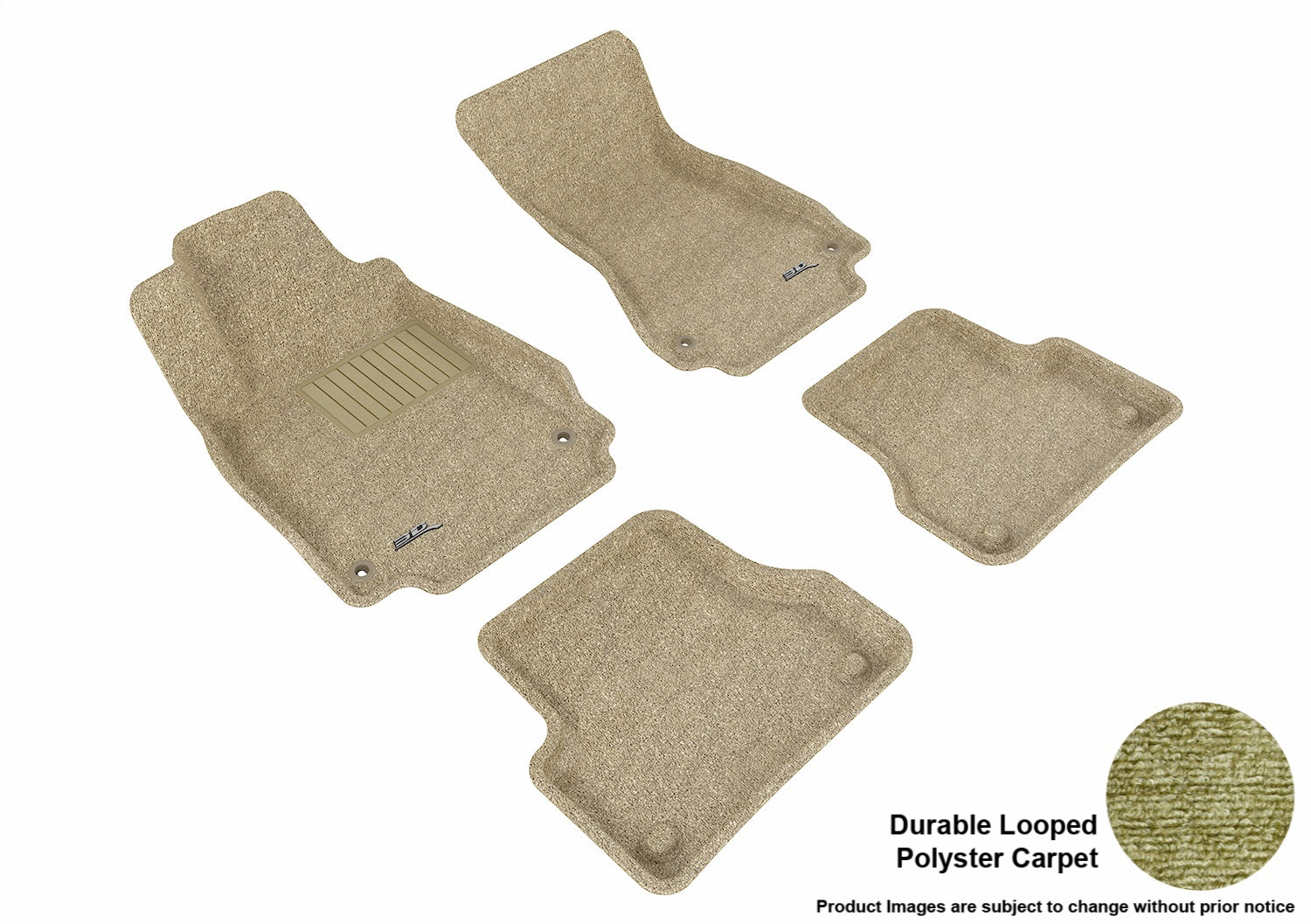 3D MAXpider L1AD02202202 CLASSIC Floor Mat; Tan; 4 pc.; Front and Rear; [Available While Supplies Last]; 3D MAXpider L1AD02202202