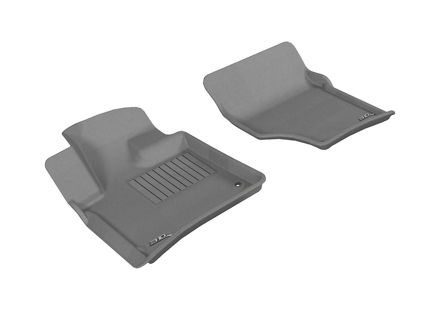3D MAXpider L1AD02611501 KAGU Floor Mat; Gray; 2 pc.; Front; [Available While Supplies Last]; 3D MAXpider L1AD02611501