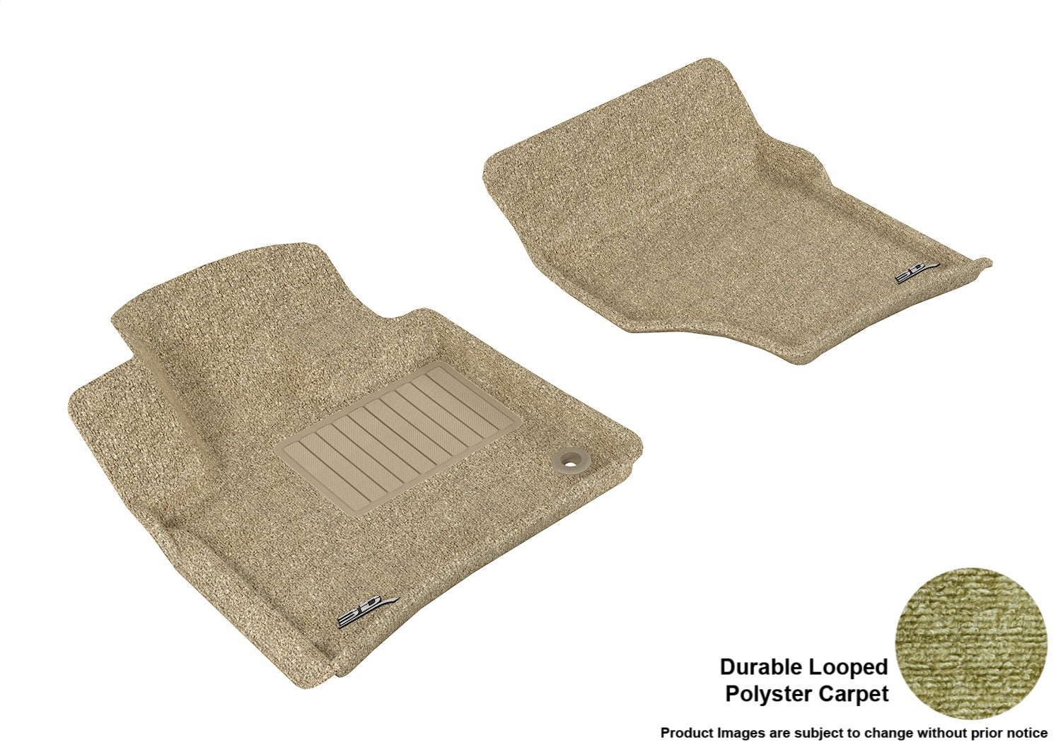 3D MAXpider L1AD02612202 CLASSIC Floor Mat; Tan; 2 pc.; Front; [Available While Supplies Last]; 3D MAXpider L1AD02612202