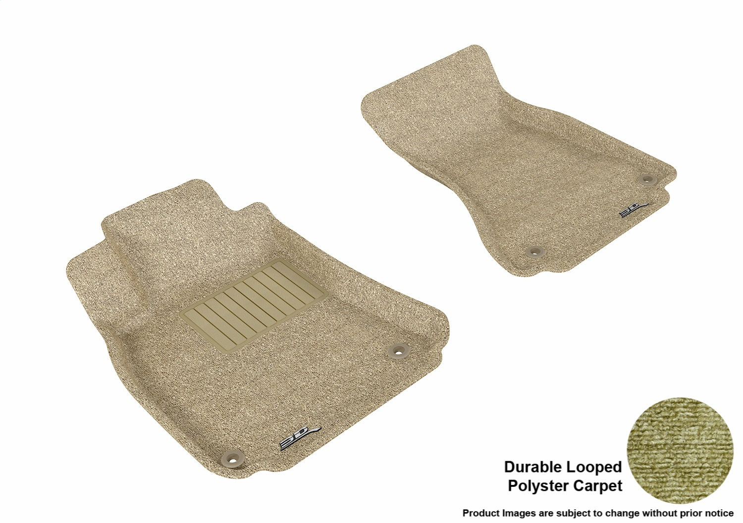 3D MAXpider L1AD02712202 CLASSIC Floor Mat; Tan; 2 pc.; Front; [Available While Supplies Last]; 3D MAXpider L1AD02712202