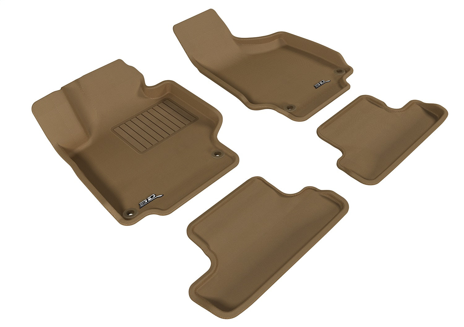 3D MAXpider L1AD02901502 KAGU Floor Mat; Tan; 4 pc.; Front and Rear; [Available While Supplies Last]; 3D MAXpider L1AD02901502