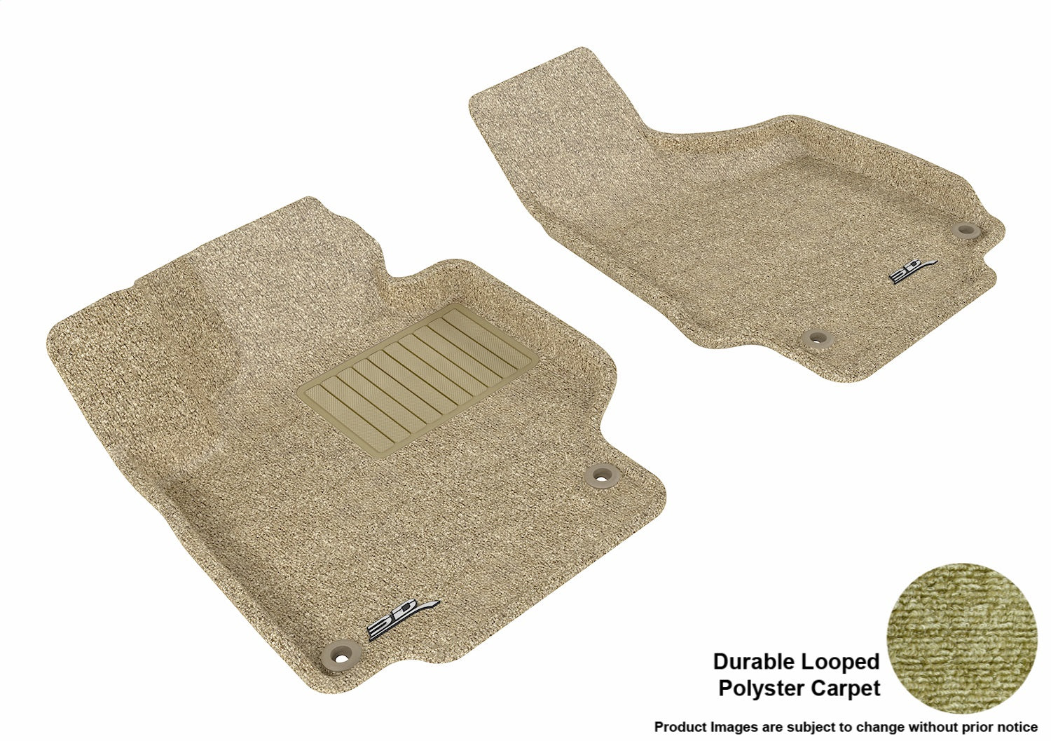 3D MAXpider L1AD02912202 CLASSIC Floor Mat; Tan; 2 pc.; Front; [Available While Supplies Last]; 3D MAXpider L1AD02912202