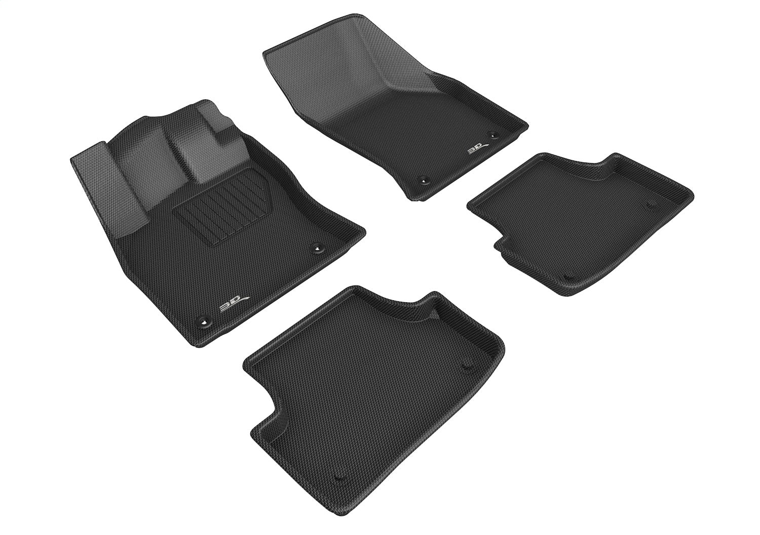 3D MAXpider L1AD03301509 KAGU Floor Mat; Black; 4 pc.; Front and Rear; 3D MAXpider L1AD03301509