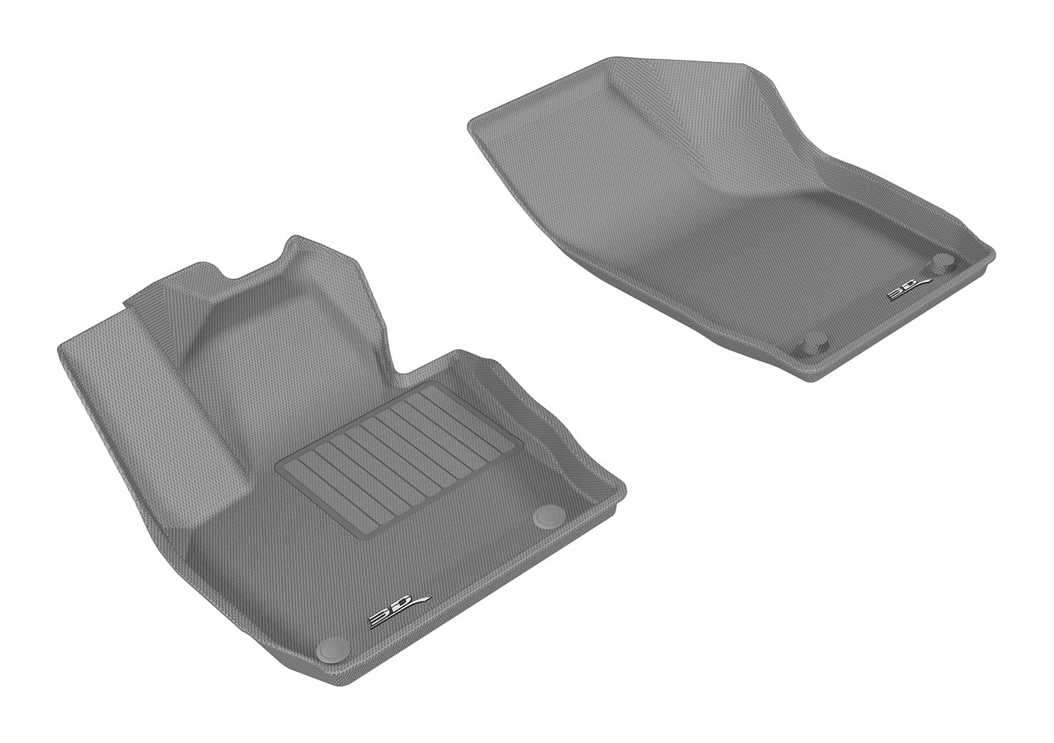 3D MAXpider L1AD03911501 KAGU Floor Mat; Gray; 2 pc.; Front; 3D MAXpider L1AD03911501