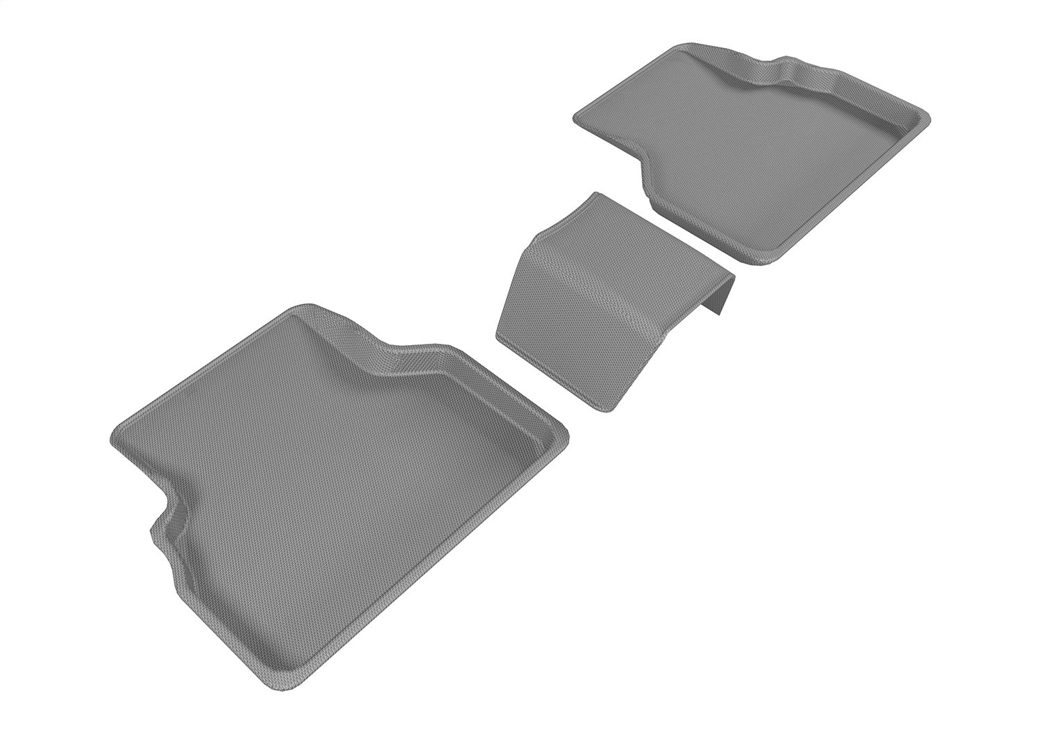 3D MAXpider L1AD03921501 KAGU Floor Mat; Gray; 3 pc.; 2nd Row; [Available While Supplies Last]; 3D MAXpider L1AD03921501