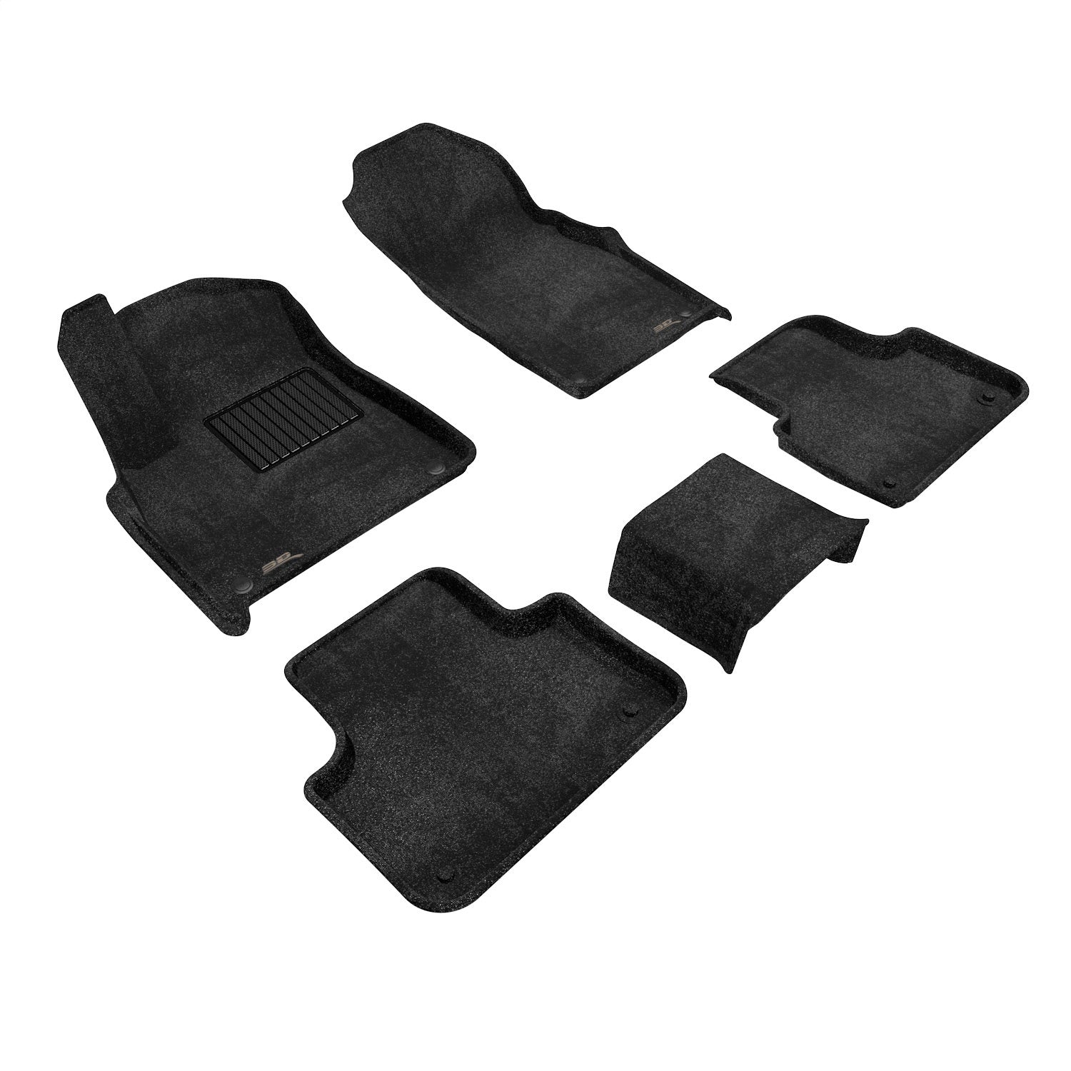 3D MAXpider L1AD04004009 PREMIUM Floor Mat; Black; 5 pc.; 2 pc. Front Row; 3 pc. 2nd Row; 3D MAXpider L1AD04004009