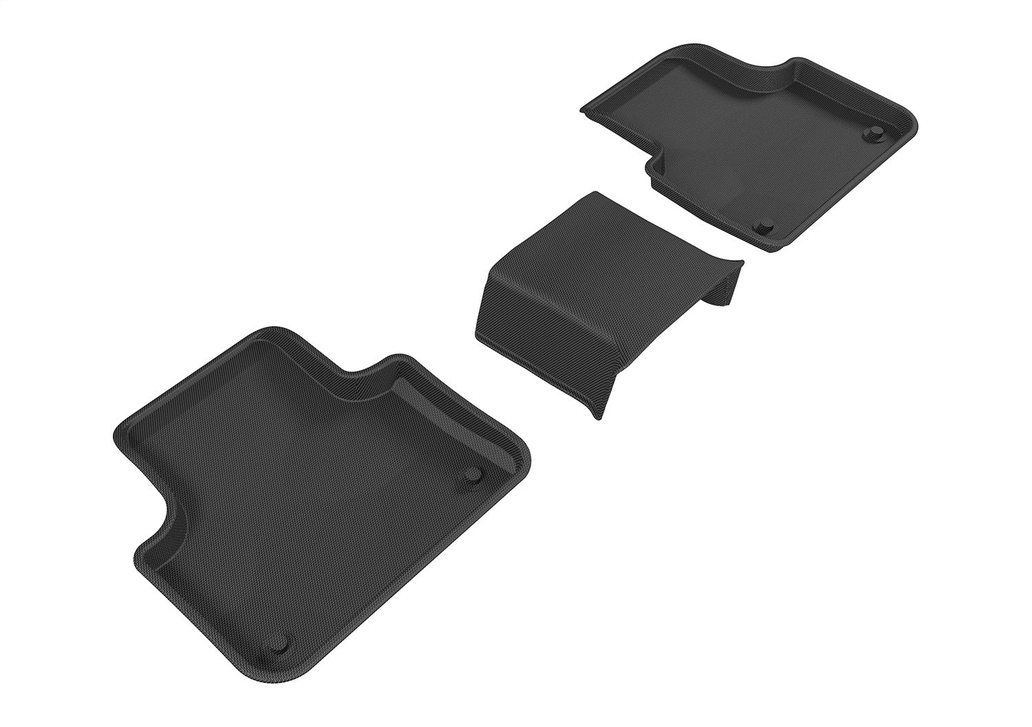 3D MAXpider L1AD04021509 KAGU Floor Mat; Black; 3 pc. 2nd Row; 3D MAXpider L1AD04021509