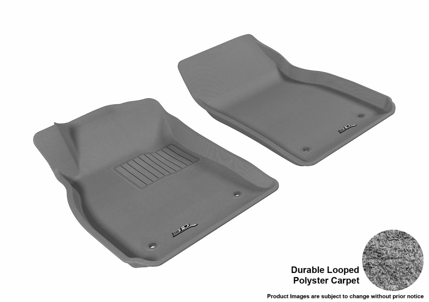 3D MAXpider L1BC00612201 CLASSIC Floor Mat; Gray; 2 pc.; Front; [Available While Supplies Last]; 3D MAXpider L1BC00612201