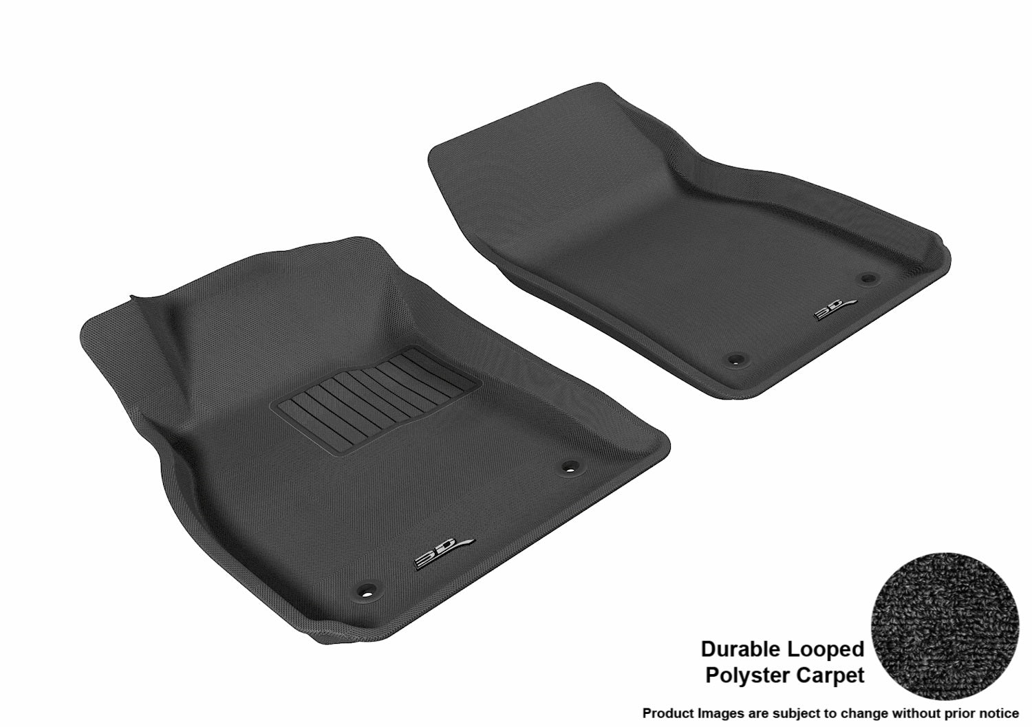 3D MAXpider L1BC00612209 CLASSIC Floor Mat; Black; 2 pc.; Front; [Available While Supplies Last]; 3D MAXpider L1BC00612209