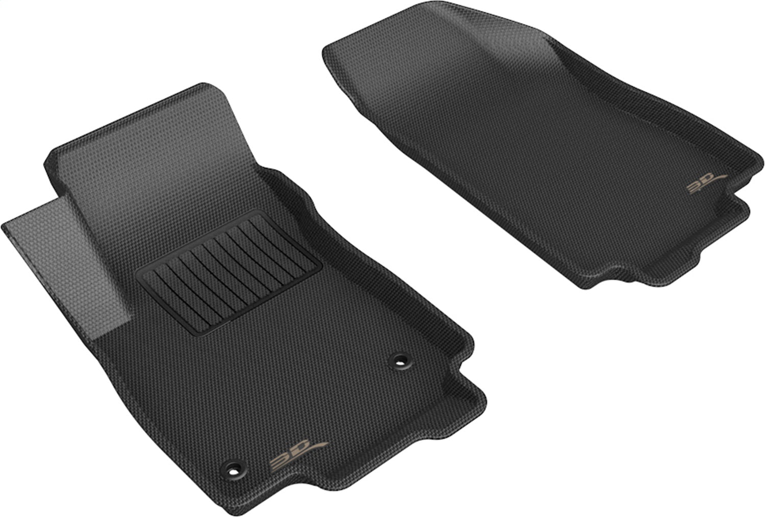 3D MAXpider L1BC01611509 KAGU Floor Mat; Black; 2 pc.; Front; 3D MAXpider L1BC01611509