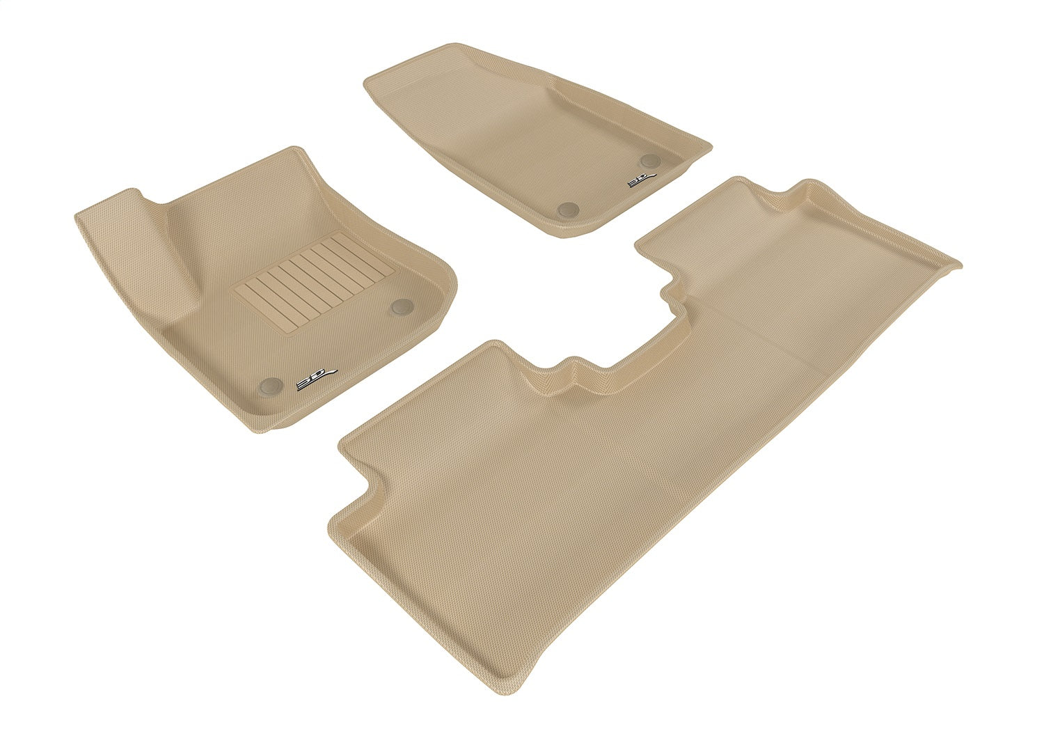 3D MAXpider L1BC02401502 KAGU Floor Mat; Tan; 4 pc.; Front and Rear; 3D MAXpider L1BC02401502