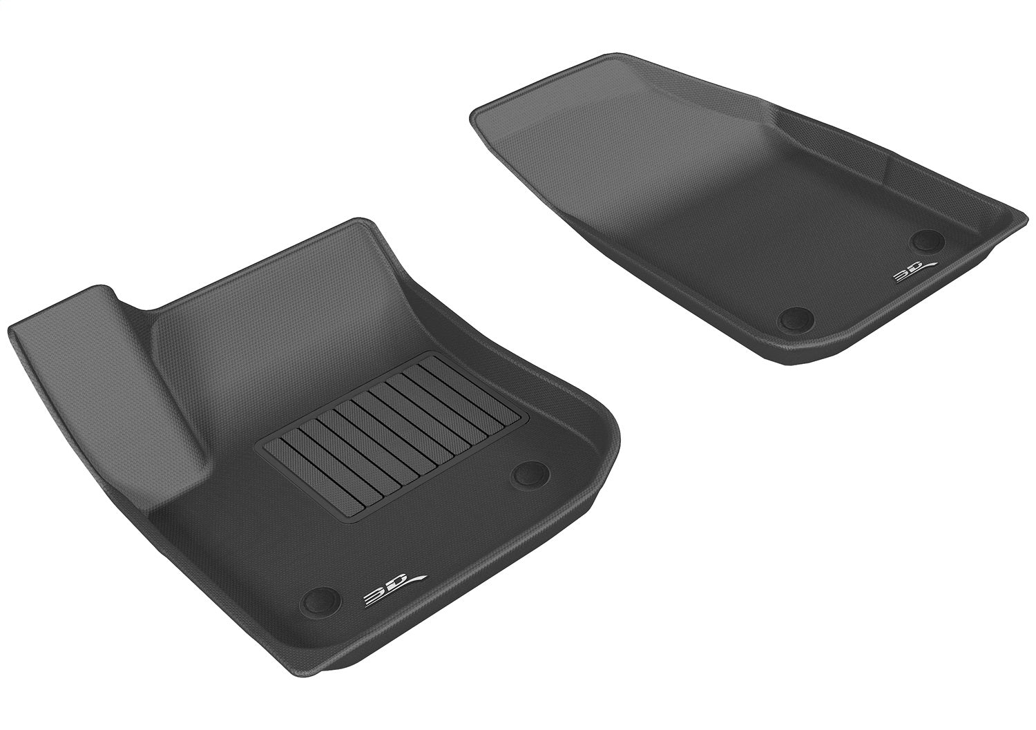 3D MAXpider L1BC02411509 KAGU Floor Mat; Black; 2 pc.; Front; 3D MAXpider L1BC02411509