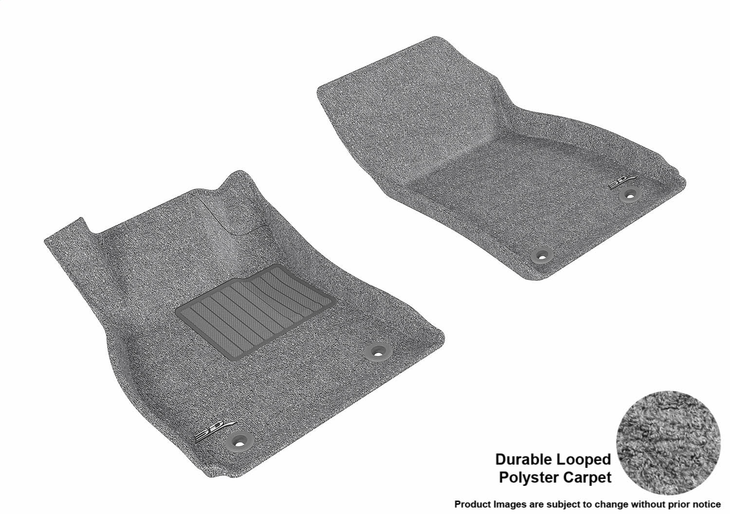 3D MAXpider L1BC02512201 CLASSIC Floor Mat; Gray; 2 pc.; Front; [Available While Supplies Last]; 3D MAXpider L1BC02512201
