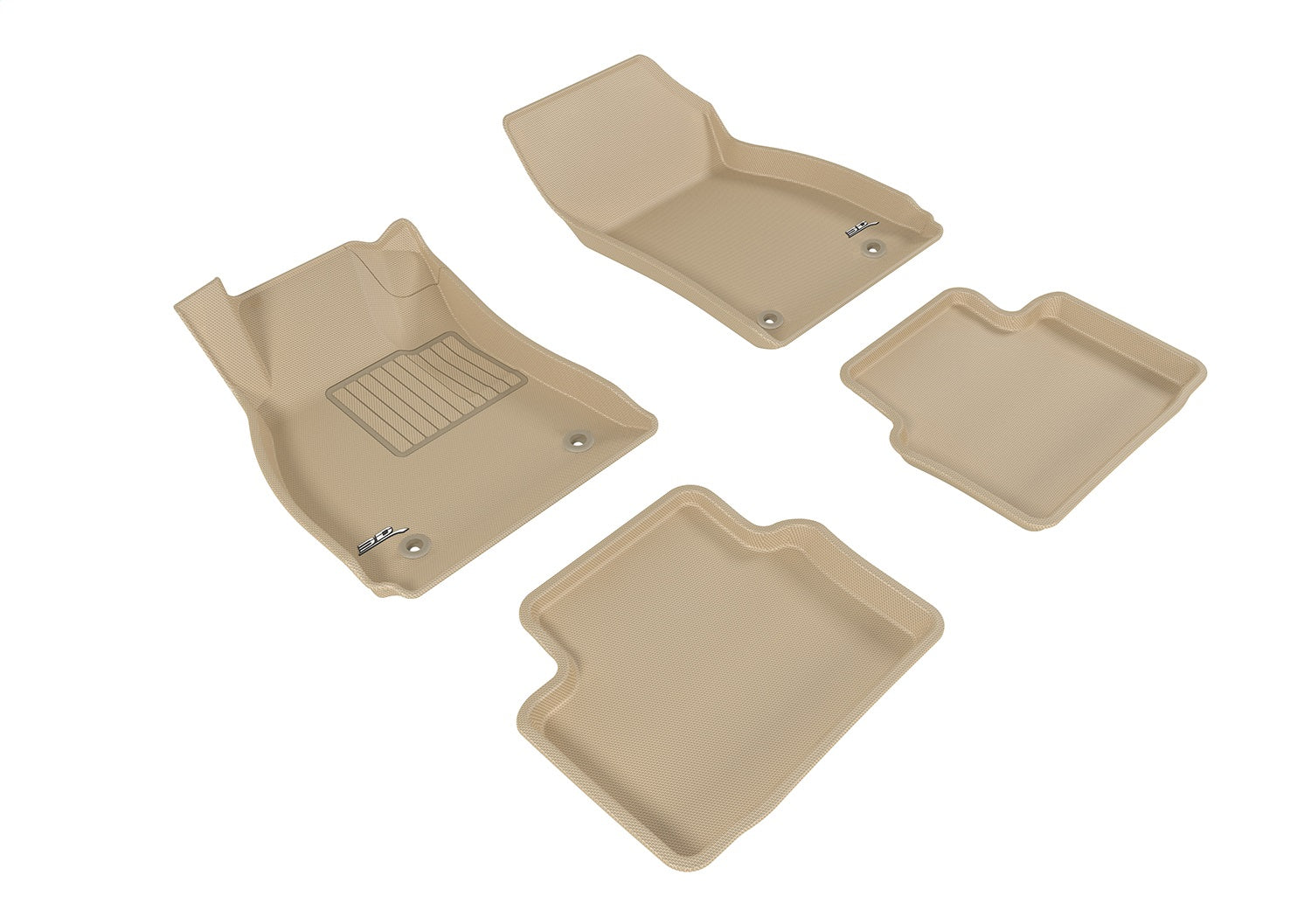 3D MAXpider L1BC02601502 KAGU Floor Mat; Tan; 4 pc.; Front and Rear; [Available While Supplies Last]; 3D MAXpider L1BC02601502
