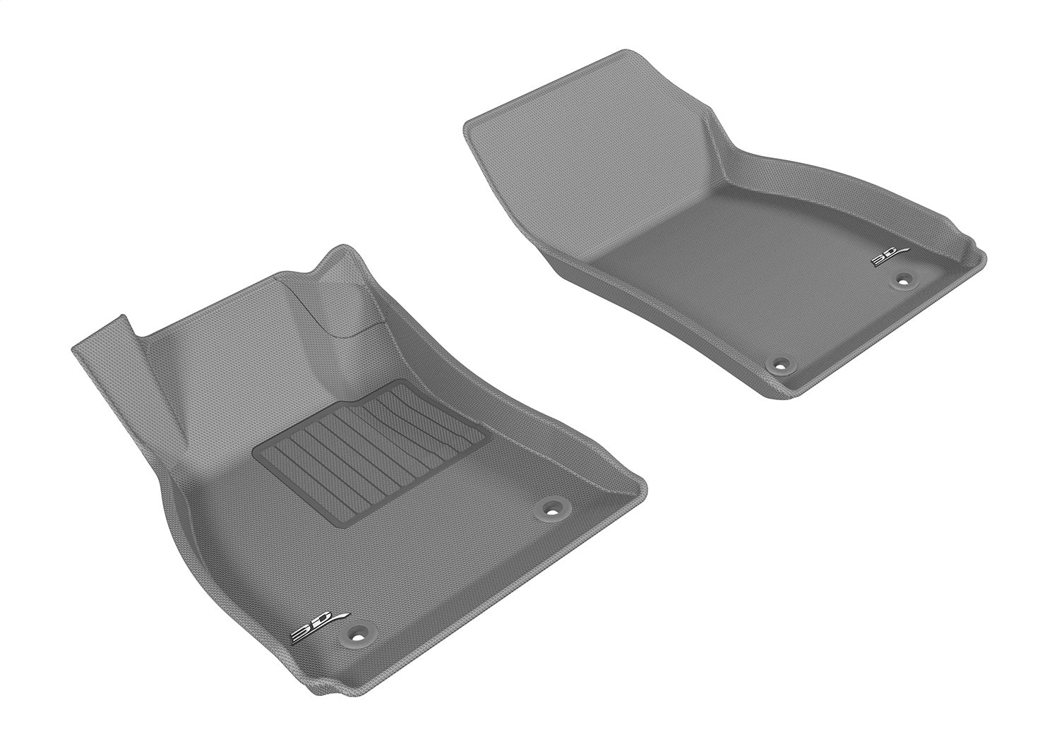 3D MAXpider L1BC02611501 KAGU Floor Mat; Gray; 2 pc.; Front; [Available While Supplies Last]; 3D MAXpider L1BC02611501