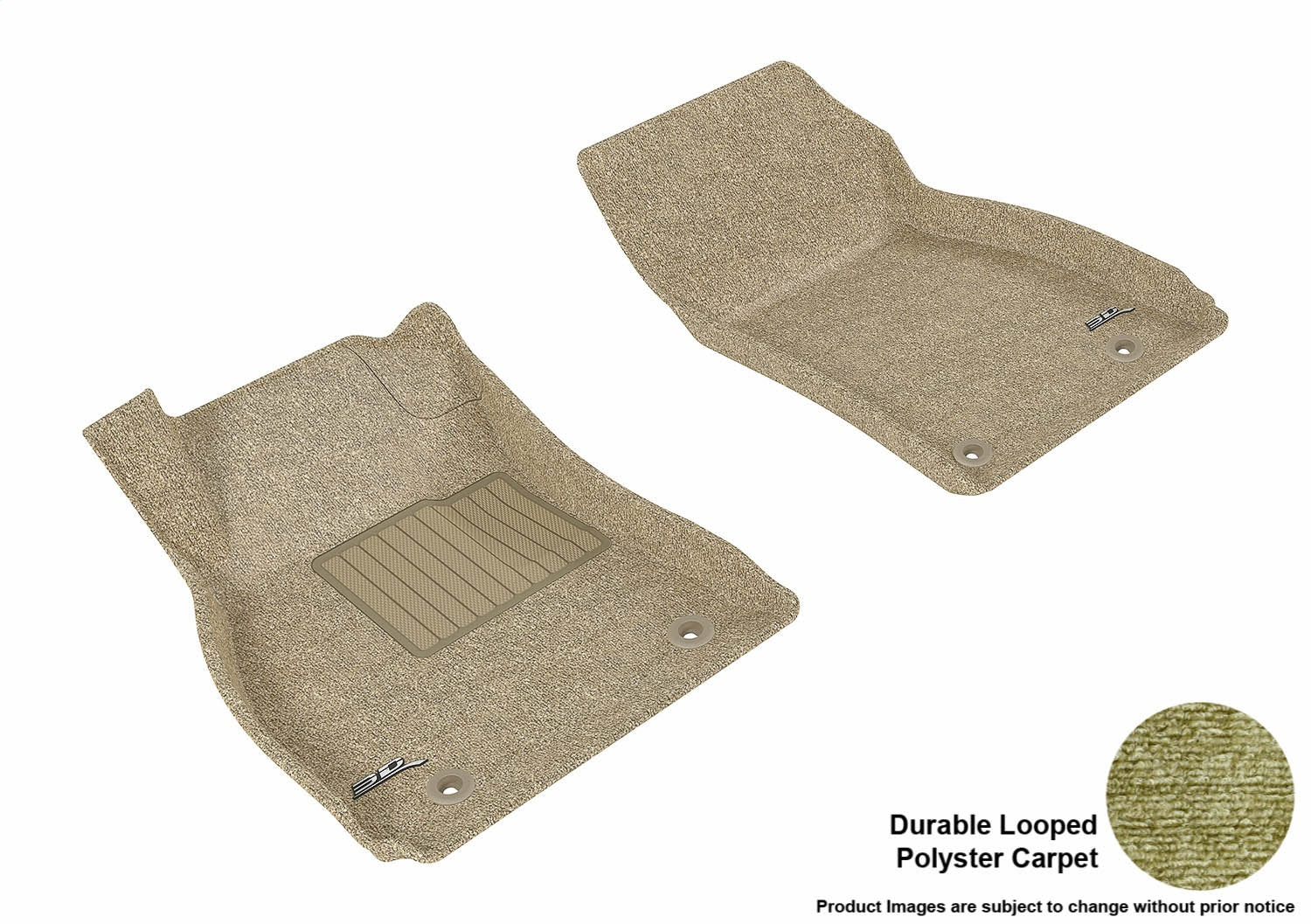 3D MAXpider L1BC02612202 CLASSIC Floor Mat; Tan; 2 pc.; Front; [Available While Supplies Last]; 3D MAXpider L1BC02612202