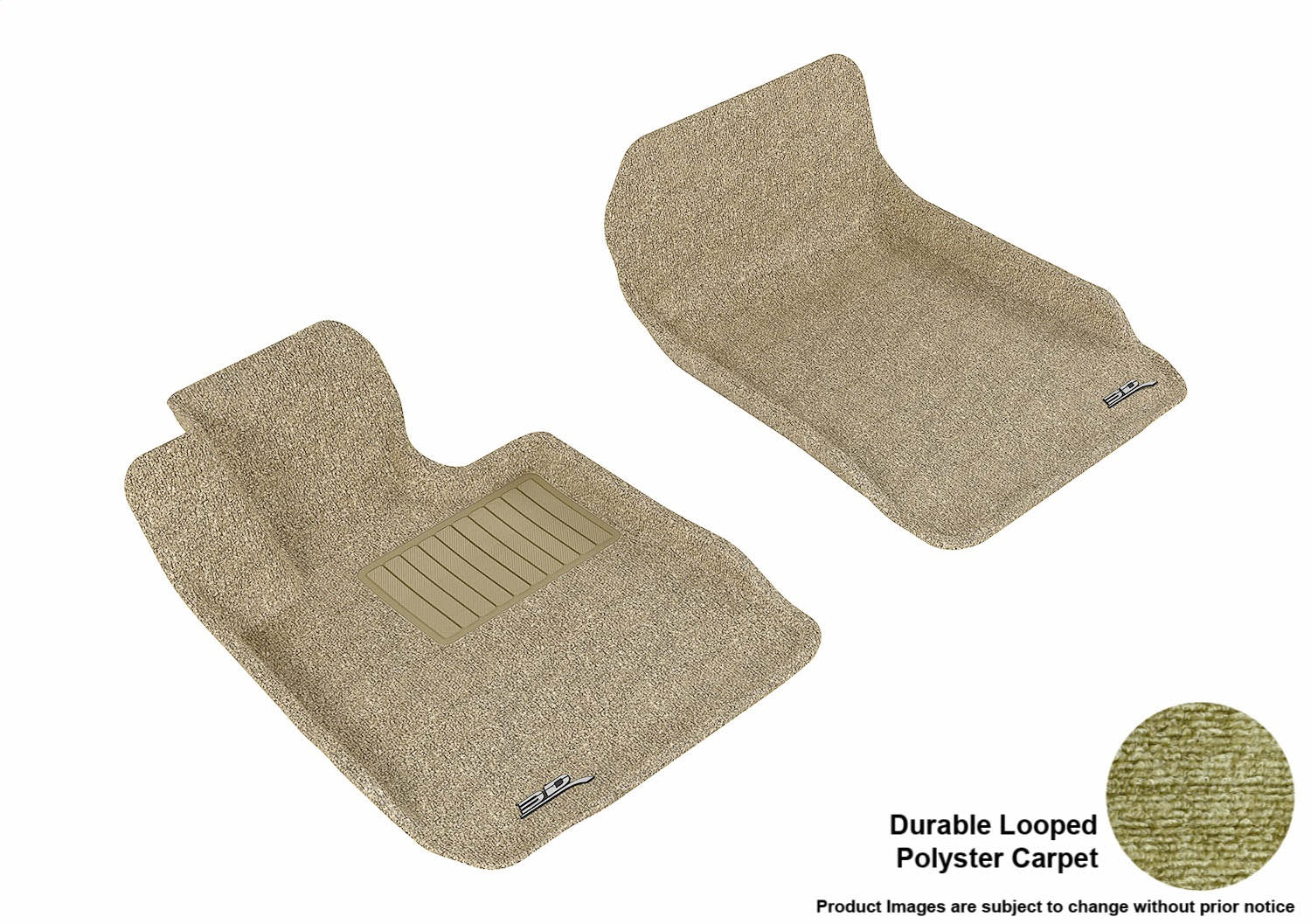 3D MAXpider L1BM00612202 CLASSIC Floor Mat; Tan; 2 pc.; Front; [Available While Supplies Last]; 3D MAXpider L1BM00612202