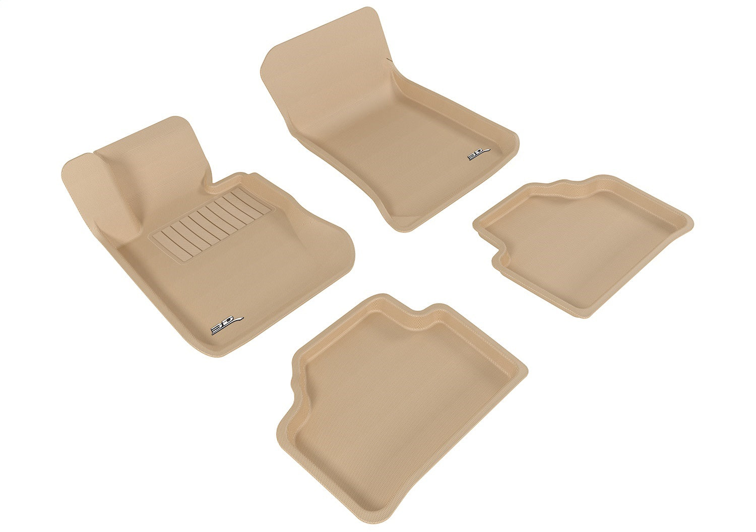 3D MAXpider L1BM01701502 KAGU Floor Mat; Tan; 4 pc.; Front and Rear; 3D MAXpider L1BM01701502